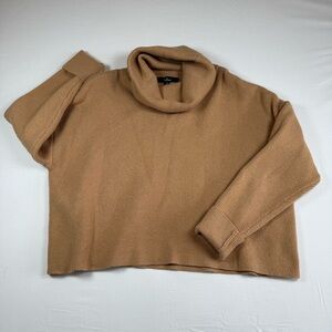 Lulu's Warm Camel Cowl Neck Sweater